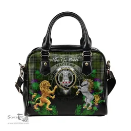 ScotsTee Shop Scottish MacLean Hunting Clan Crest Tartan Lion Unicorn Thistle Shoulder Handbag