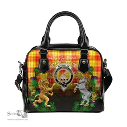 ScotsTee Shop Scottish MacMillan Clan Clan Crest Tartan Lion Unicorn Thistle Shoulder Handbag