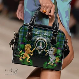 ScotsTee Shop Scottish MacKay Modern Clan Crest Tartan Lion Unicorn Thistle Shoulder Handbag