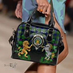 ScotsTee Shop Scottish Dundas Modern Clan Crest Tartan Lion Unicorn Thistle Shoulder Handbag
