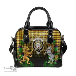 ScotsTee Shop Scottish Jardine Clan Crest Tartan Lion Unicorn Thistle Shoulder Handbag
