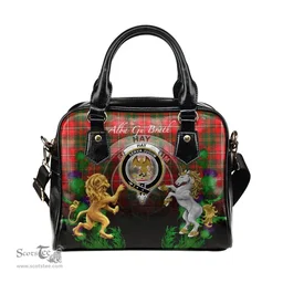 ScotsTee Shop Scottish Hay Modern Clan Crest Tartan Lion Unicorn Thistle Shoulder Handbag