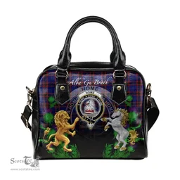 ScotsTee Shop Scottish Home Modern Clan Crest Tartan Lion Unicorn Thistle Shoulder Handbag