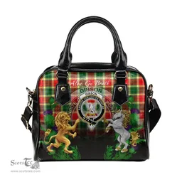 ScotsTee Shop Scottish Gibbs Clan Crest Tartan Lion Unicorn Thistle Shoulder Handbag