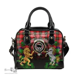 ScotsTee Shop Scottish Nesbitt Modern Clan Crest Tartan Lion Unicorn Thistle Shoulder Handbag