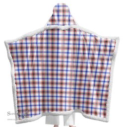 ScotsTee Shop Scottish Boswell Modern Clan Tartan Sherpa Hooded Blanket Wearable Cuddle Throw Warm Cozy