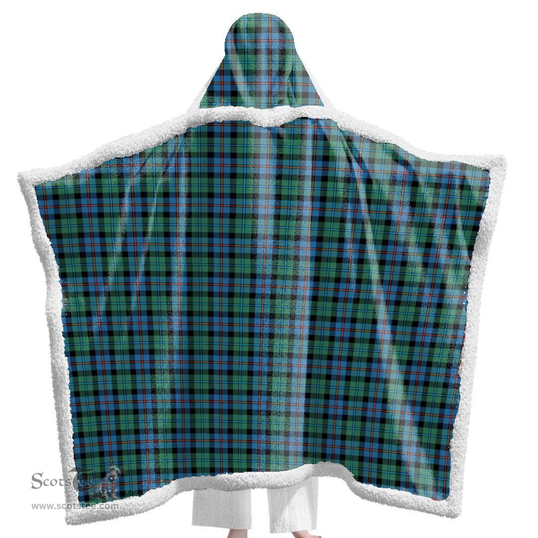 ScotsTee Shop Scottish Campbell of Cawdor Ancient Clan Tartan Sherpa Hooded Blanket Wearable Cuddle Throw Warm Cozy