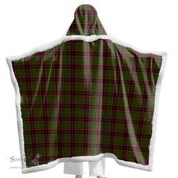 ScotsTee Shop Scottish Buchan Modern Clan Tartan Sherpa Hooded Blanket Wearable Cuddle Throw Warm Cozy