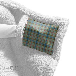 ScotsTee Shop Scottish Balfour Blue Clan Crest Tartan Sherpa Hooded Blanket Wearable Cuddle Throw Warm Cozy