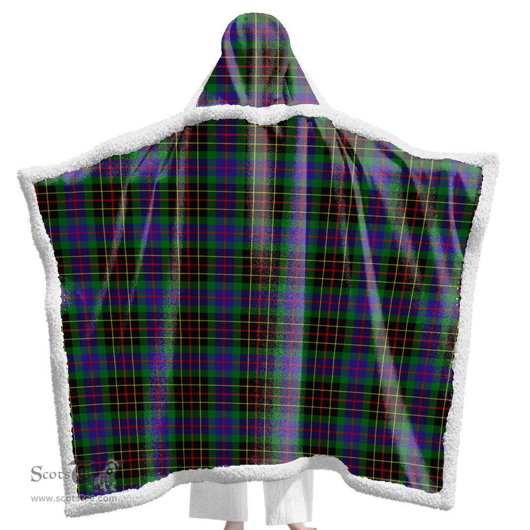 ScotsTee Shop Scottish Brodie Hunting Modern Clan Tartan Sherpa Hooded Blanket Wearable Cuddle Throw Warm Cozy