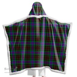 ScotsTee Shop Scottish Brodie Hunting Modern Clan Tartan Sherpa Hooded Blanket Wearable Cuddle Throw Warm Cozy