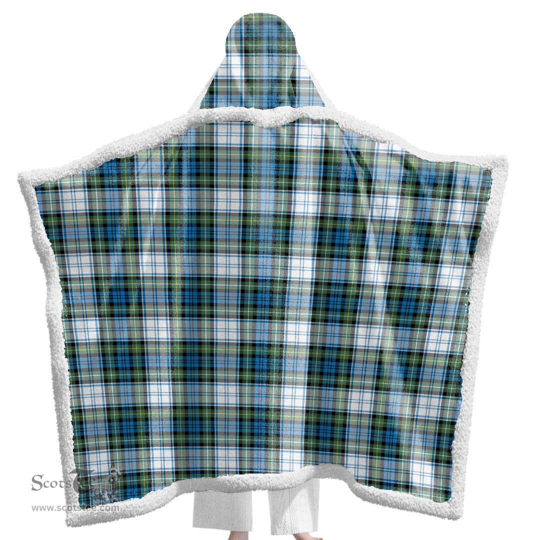 ScotsTee Shop Scottish Campbell Dress Ancient Clan Tartan Sherpa Hooded Blanket Wearable Cuddle Throw Warm Cozy
