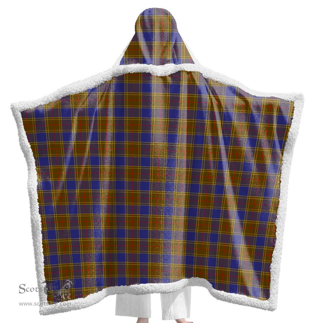 ScotsTee Shop Scottish Balfour Modern Clan Tartan Sherpa Hooded Blanket Wearable Cuddle Throw Warm Cozy