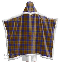 ScotsTee Shop Scottish Balfour Modern Clan Tartan Sherpa Hooded Blanket Wearable Cuddle Throw Warm Cozy