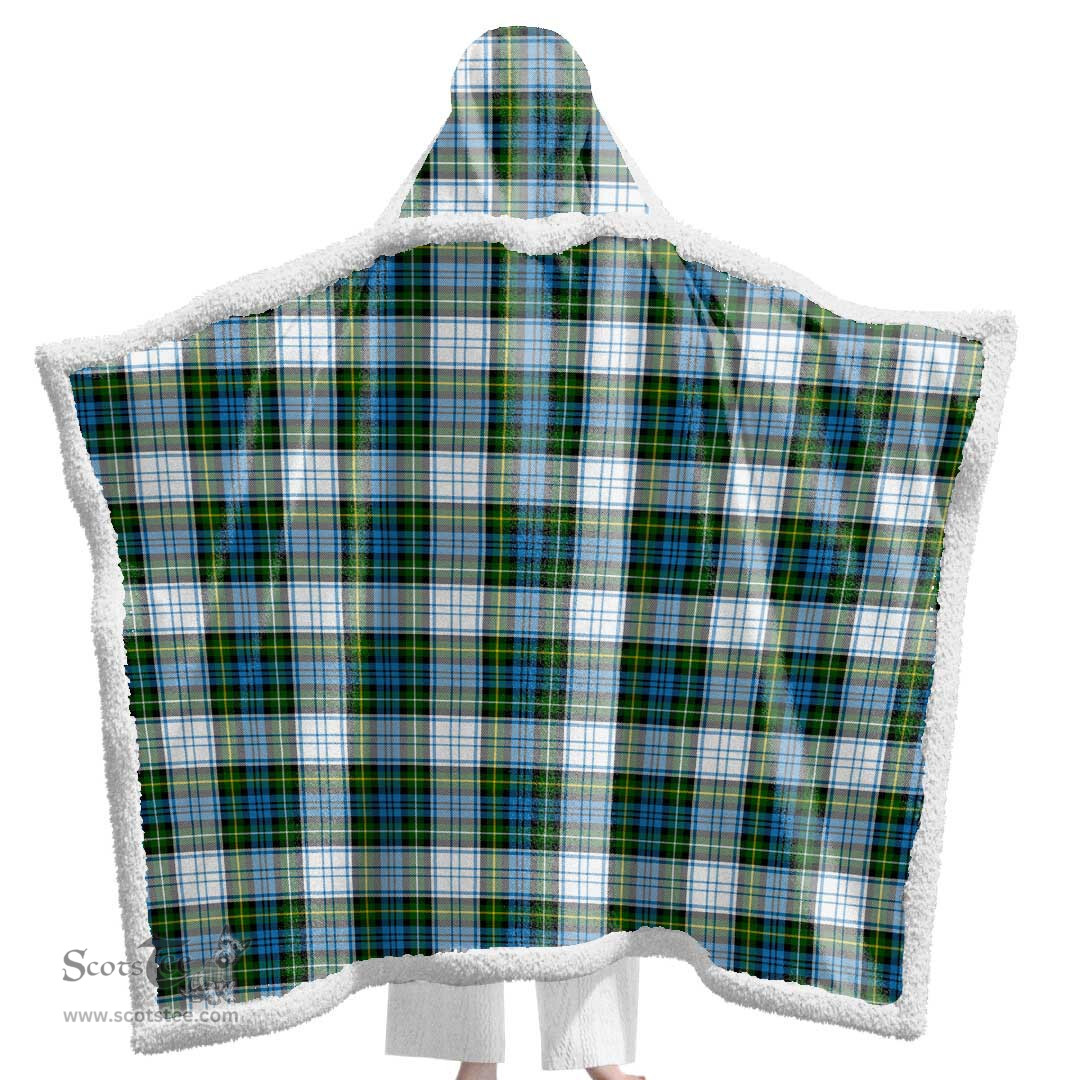 ScotsTee Shop Scottish Campbell Dress Clan Tartan Sherpa Hooded Blanket Wearable Cuddle Throw Warm Cozy
