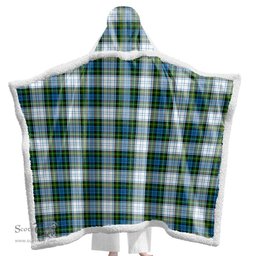 ScotsTee Shop Scottish Campbell Dress Clan Tartan Sherpa Hooded Blanket Wearable Cuddle Throw Warm Cozy