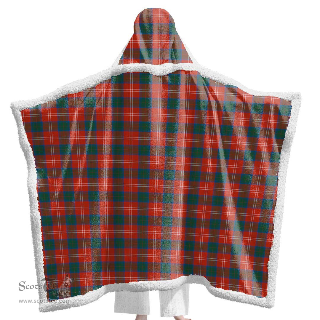 ScotsTee Shop Scottish Chisholm Ancient Clan Tartan Sherpa Hooded Blanket Wearable Cuddle Throw Warm Cozy