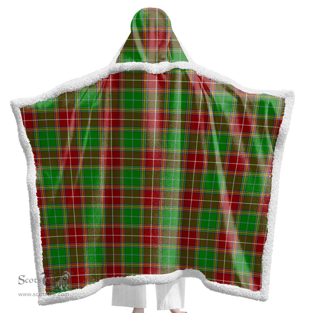 ScotsTee Shop Scottish Baxter Modern Clan Tartan Sherpa Hooded Blanket Wearable Cuddle Throw Warm Cozy