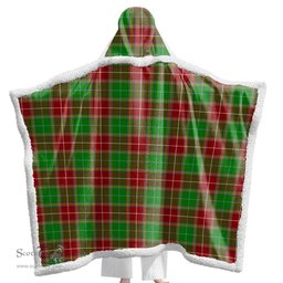 ScotsTee Shop Scottish Baxter Modern Clan Tartan Sherpa Hooded Blanket Wearable Cuddle Throw Warm Cozy