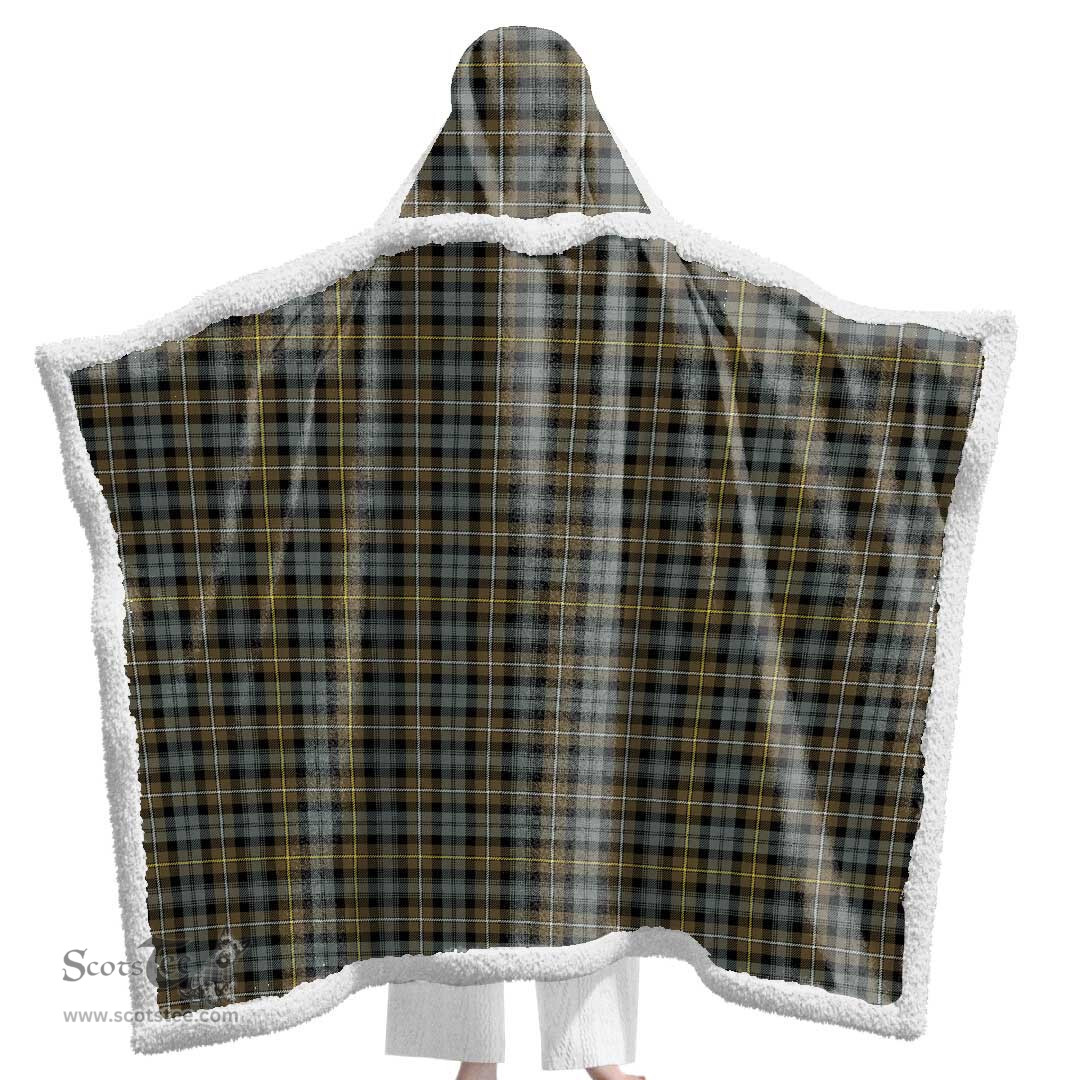 ScotsTee Shop Scottish Campbell Argyll Weathered Clan Tartan Sherpa Hooded Blanket Wearable Cuddle Throw Warm Cozy