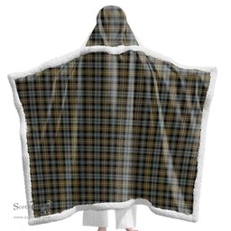 ScotsTee Shop Scottish Campbell Argyll Weathered Clan Tartan Sherpa Hooded Blanket Wearable Cuddle Throw Warm Cozy