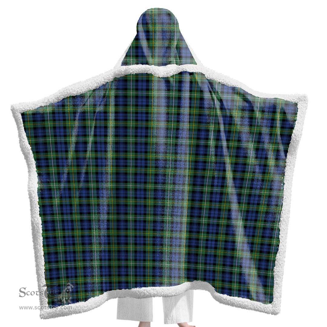 ScotsTee Shop Scottish Campbell Argyll Ancient Clan Tartan Sherpa Hooded Blanket Wearable Cuddle Throw Warm Cozy