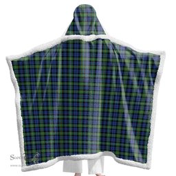 ScotsTee Shop Scottish Campbell Argyll Ancient Clan Tartan Sherpa Hooded Blanket Wearable Cuddle Throw Warm Cozy