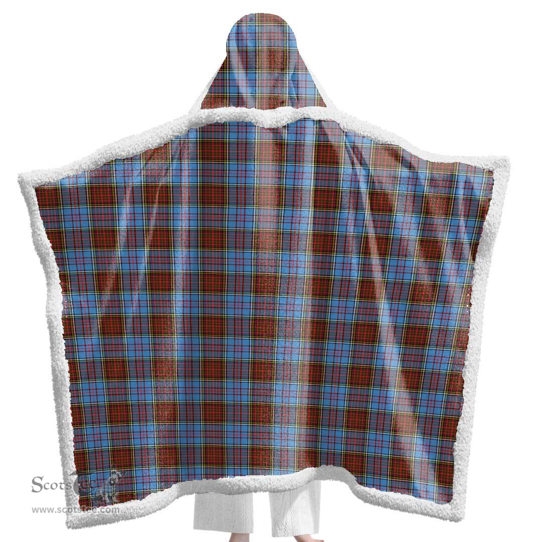 ScotsTee Shop Scottish Anderson Modern Clan Tartan Sherpa Hooded Blanket Wearable Cuddle Throw Warm Cozy