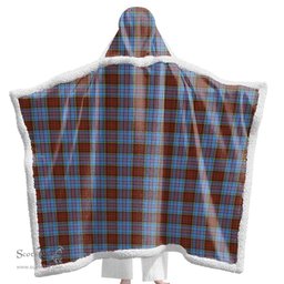 ScotsTee Shop Scottish Anderson Modern Clan Tartan Sherpa Hooded Blanket Wearable Cuddle Throw Warm Cozy