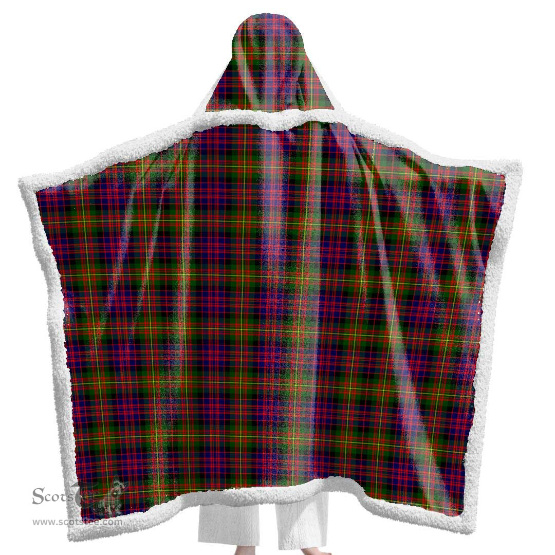 ScotsTee Shop Scottish Carnegie Modern Clan Tartan Sherpa Hooded Blanket Wearable Cuddle Throw Warm Cozy
