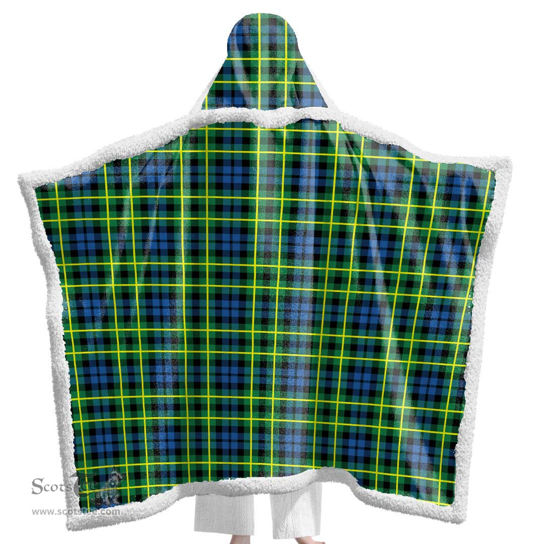 ScotsTee Shop Scottish Campbell of Breadalbane Ancient Clan Tartan Sherpa Hooded Blanket Wearable Cuddle Throw Warm Cozy