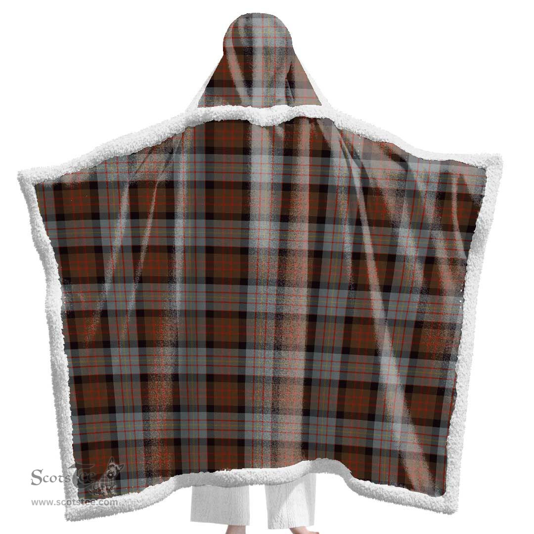 ScotsTee Shop Scottish Cameron of Erracht Weathered Clan Tartan Sherpa Hooded Blanket Wearable Cuddle Throw Warm Cozy