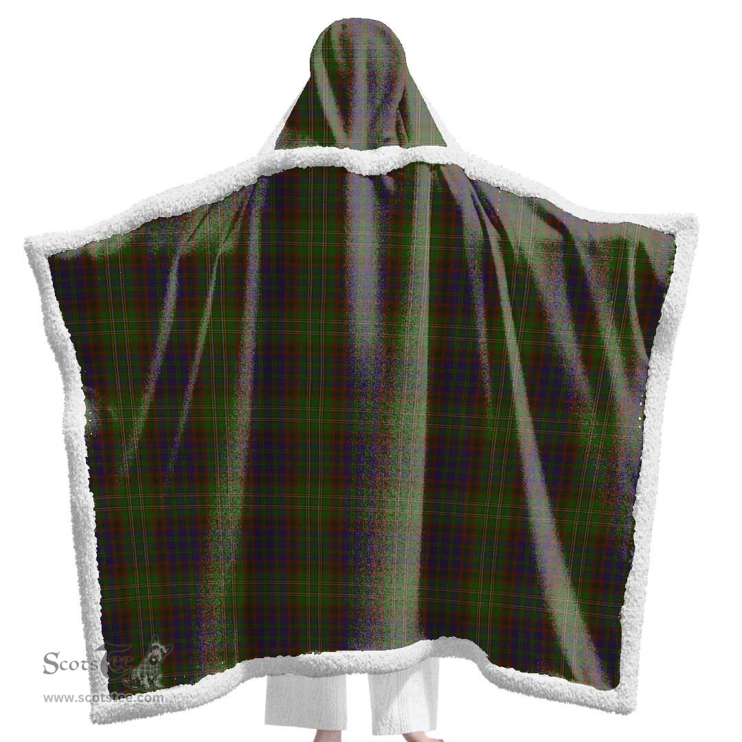 ScotsTee Shop Scottish Cunningham Hunting Modern Clan Tartan Sherpa Hooded Blanket Wearable Cuddle Throw Warm Cozy
