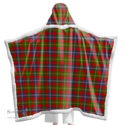 ScotsTee Shop Scottish Forrester Clan Tartan Sherpa Hooded Blanket Wearable Cuddle Throw Warm Cozy