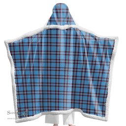 ScotsTee Shop Scottish Elliot Ancient Clan Tartan Sherpa Hooded Blanket Wearable Cuddle Throw Warm Cozy