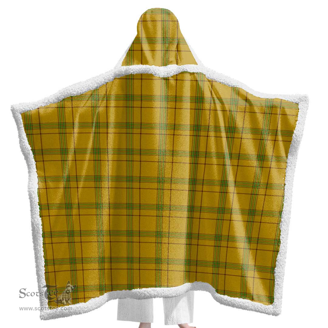 ScotsTee Shop Scottish Houston Clan Tartan Sherpa Hooded Blanket Wearable Cuddle Throw Warm Cozy