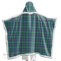 ScotsTee Shop Scottish Inglis Ancient Clan Tartan Sherpa Hooded Blanket Wearable Cuddle Throw Warm Cozy