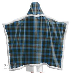 ScotsTee Shop Scottish Cockburn Modern Clan Tartan Sherpa Hooded Blanket Wearable Cuddle Throw Warm Cozy