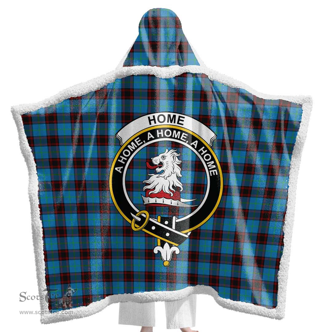 ScotsTee Shop Scottish Home Ancient Clan Crest Tartan Sherpa Hooded Blanket Wearable Cuddle Throw Warm Cozy
