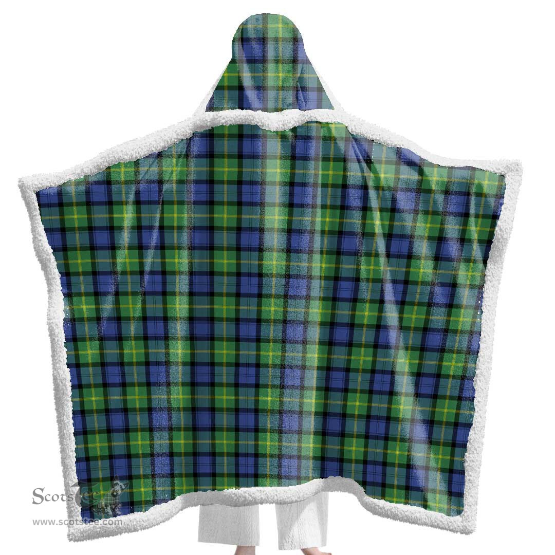 ScotsTee Shop Scottish Gordon Old Ancient Clan Tartan Sherpa Hooded Blanket Wearable Cuddle Throw Warm Cozy