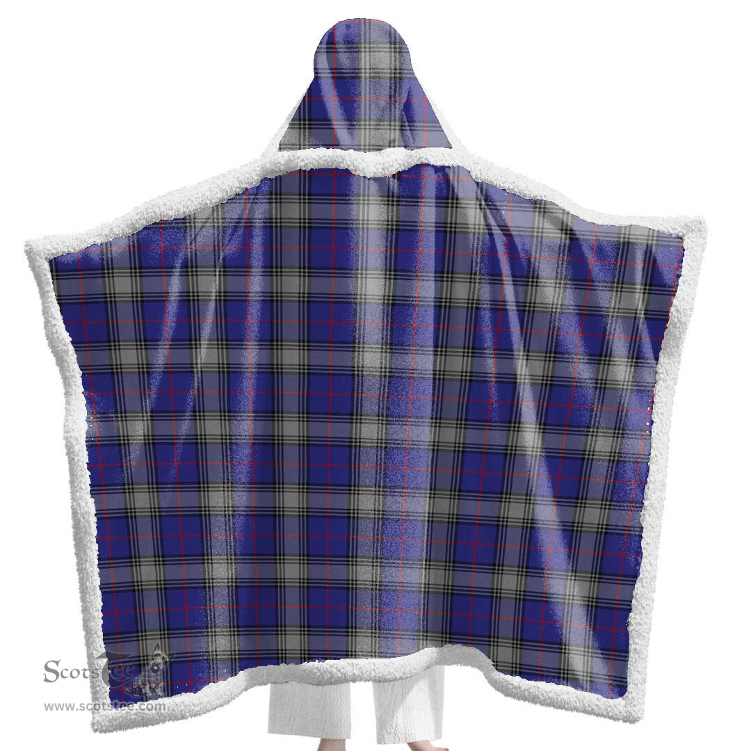 ScotsTee Shop Scottish Kinnaird Clan Tartan Sherpa Hooded Blanket Wearable Cuddle Throw Warm Cozy