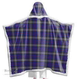 ScotsTee Shop Scottish Kinnaird Clan Tartan Sherpa Hooded Blanket Wearable Cuddle Throw Warm Cozy