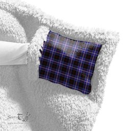ScotsTee Shop Scottish Dunlop Modern Clan Crest Tartan Sherpa Hooded Blanket Wearable Cuddle Throw Warm Cozy