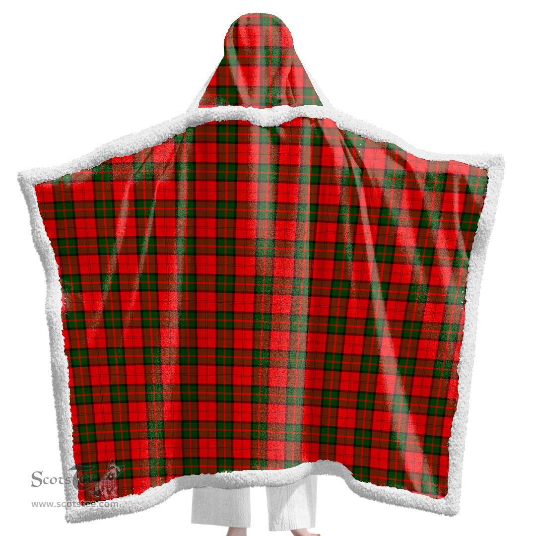 ScotsTee Shop Scottish Dunbar Modern Clan Tartan Sherpa Hooded Blanket Wearable Cuddle Throw Warm Cozy
