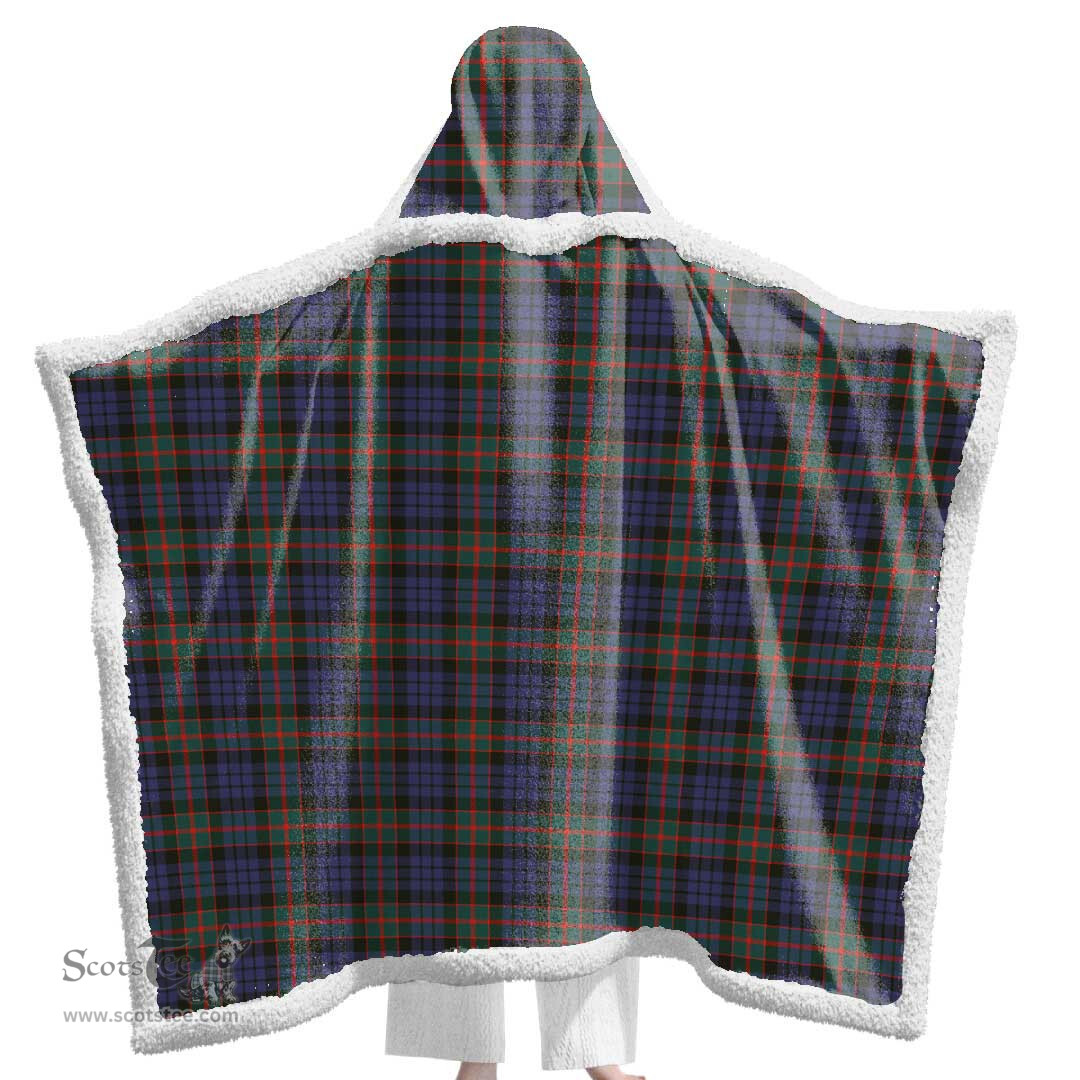 ScotsTee Shop Scottish Fletcher of Dunans Clan Tartan Sherpa Hooded Blanket Wearable Cuddle Throw Warm Cozy