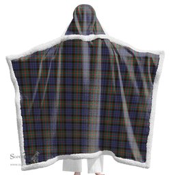 ScotsTee Shop Scottish Fletcher of Dunans Clan Tartan Sherpa Hooded Blanket Wearable Cuddle Throw Warm Cozy