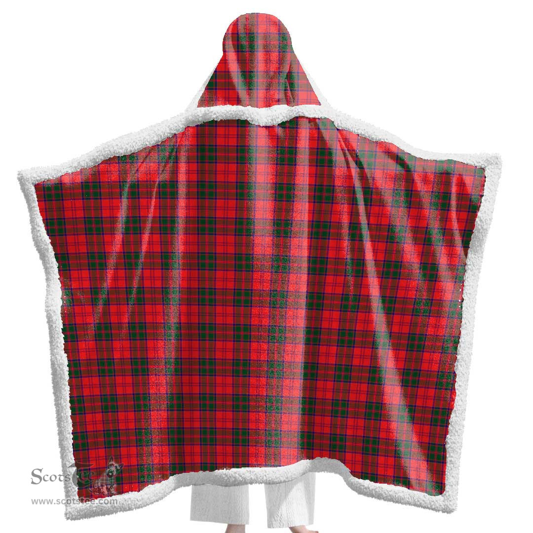 ScotsTee Shop Scottish Drummond Modern Clan Tartan Sherpa Hooded Blanket Wearable Cuddle Throw Warm Cozy