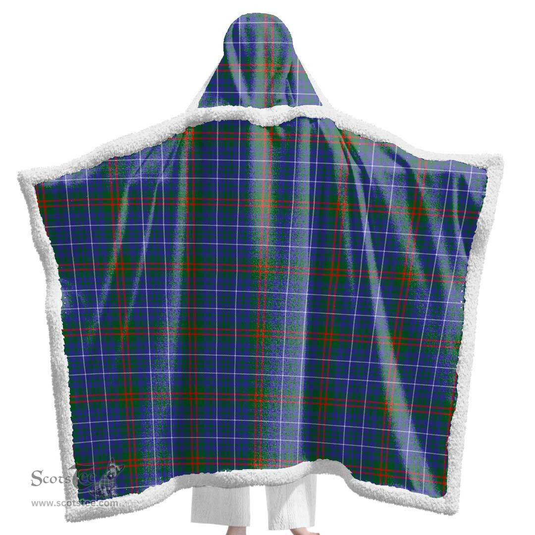 ScotsTee Shop Scottish Edmonstone Clan Tartan Sherpa Hooded Blanket Wearable Cuddle Throw Warm Cozy
