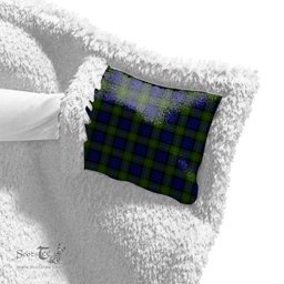 ScotsTee Shop Scottish Gunn Modern Clan Crest Tartan Sherpa Hooded Blanket Wearable Cuddle Throw Warm Cozy