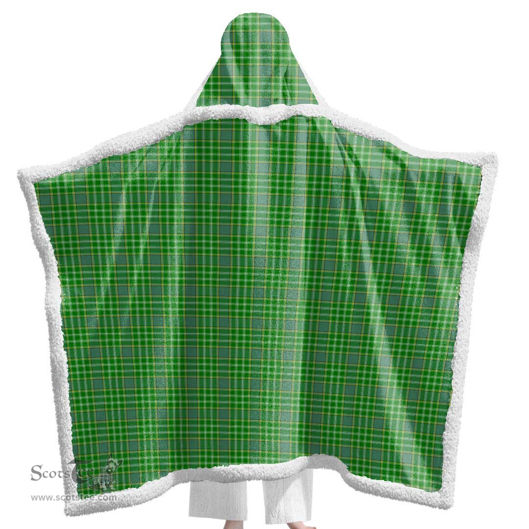 ScotsTee Shop Scottish Currie Clan Tartan Sherpa Hooded Blanket Wearable Cuddle Throw Warm Cozy